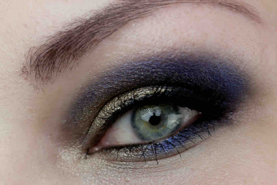 Makeup Gelbgold-Blau - Estee Lauder - MAC - Auge
