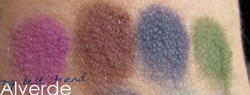 ALVERDE 'Tula' Lidschatten Quattro Swatch - MY BEST FRIEND