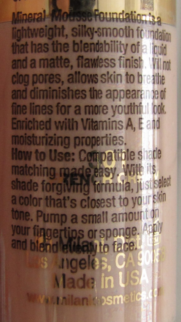 MILANI Minerals Mousse Foundation