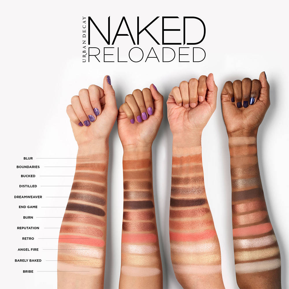 URBAN DECAY Naked Reloaded Eyeshadow Palette Swatches
