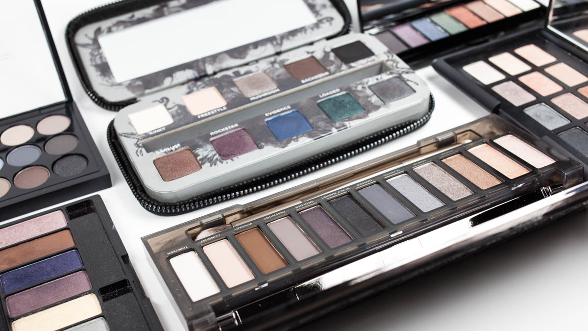Eyeshadow Palette Vergleich Smoked Nars MAC Kat von D MUFE Closepu
