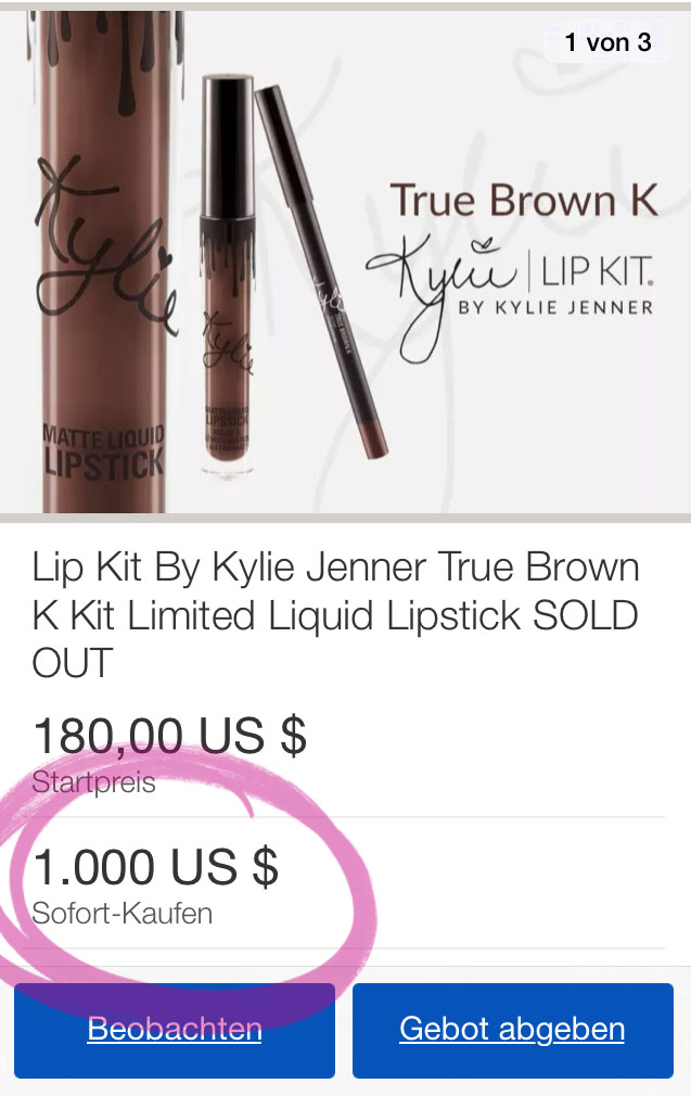 KYLIE JENNER Lip Kit eBay »