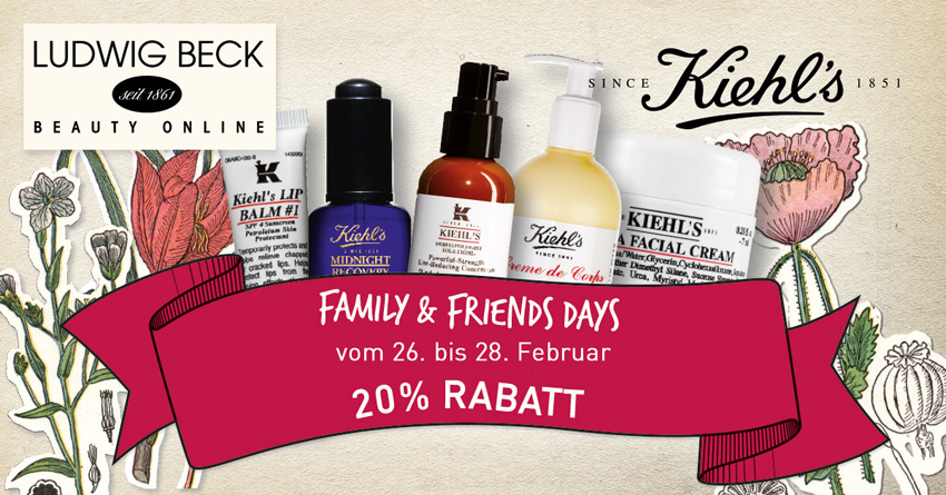 Ludwig Beck KIEHLs Friends Family Days 20 Rabatt