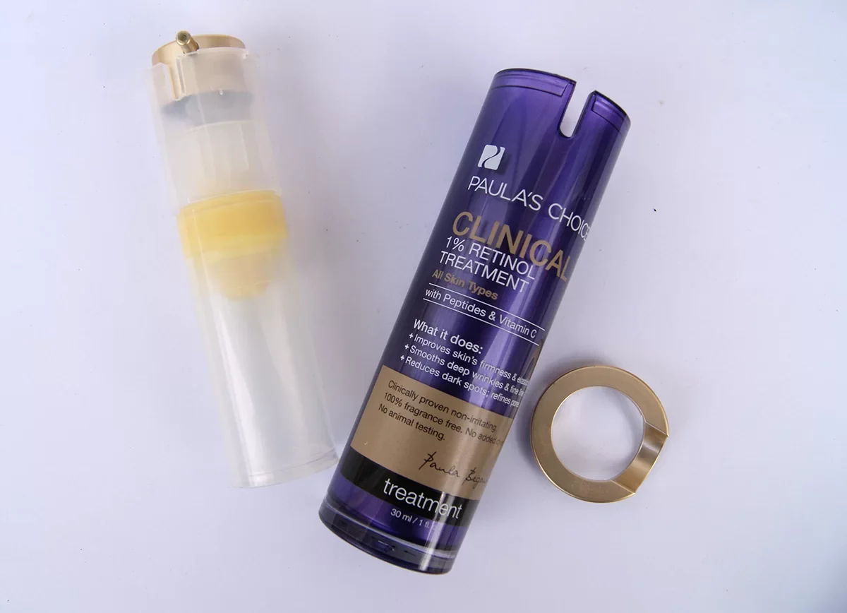 PAULA'S CHOICE CLINICAL Treatment 1% Retinol Verpackung auseinander gebaut