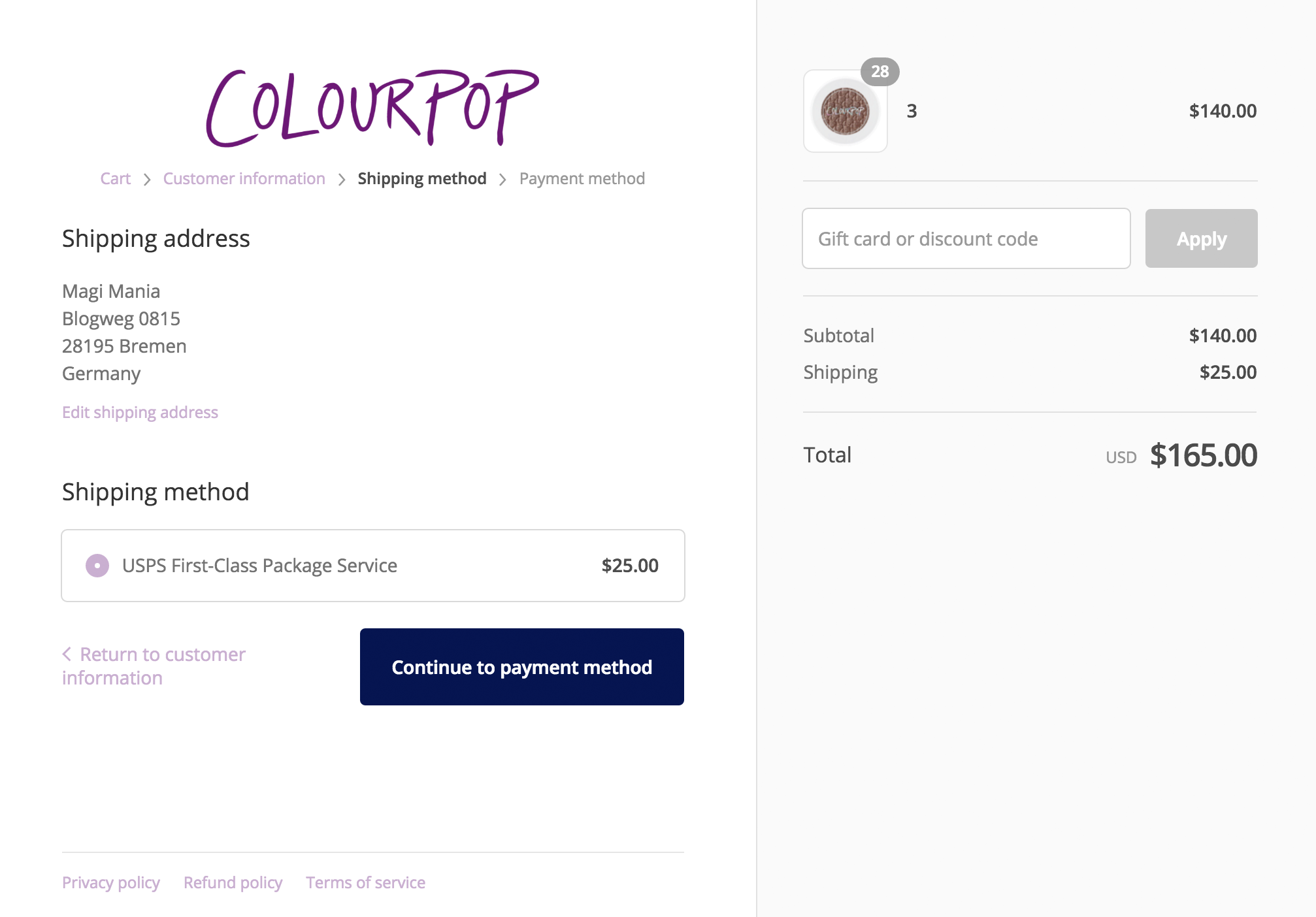 28 x COLOURPOP Eyeshadows: $25