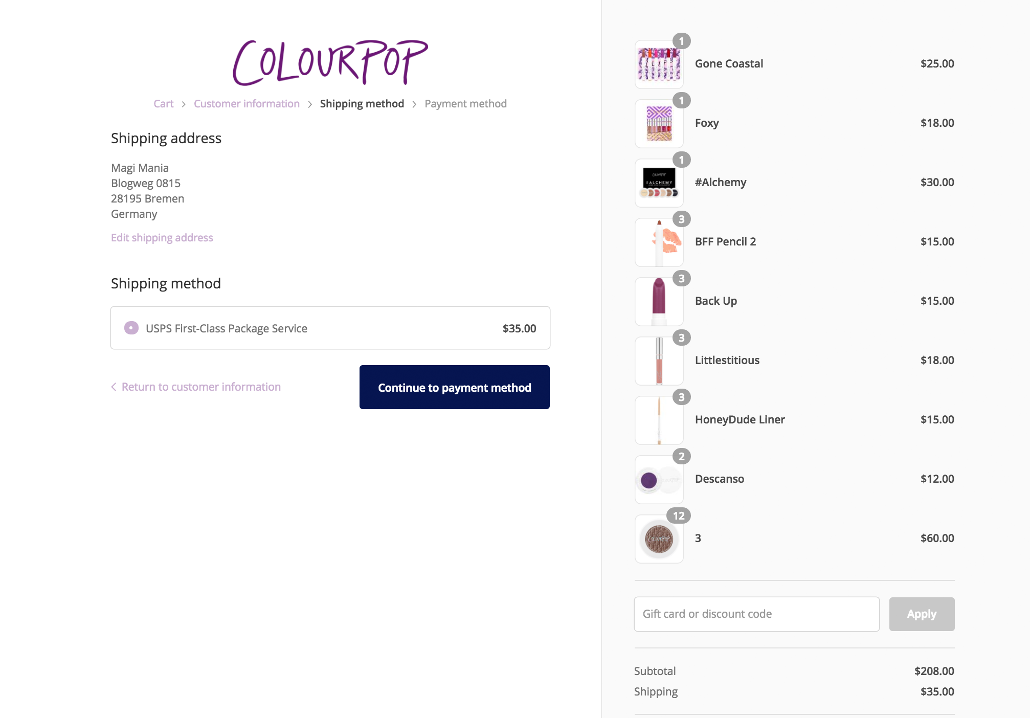 gemischter Warenkorb mit Boxen: $35