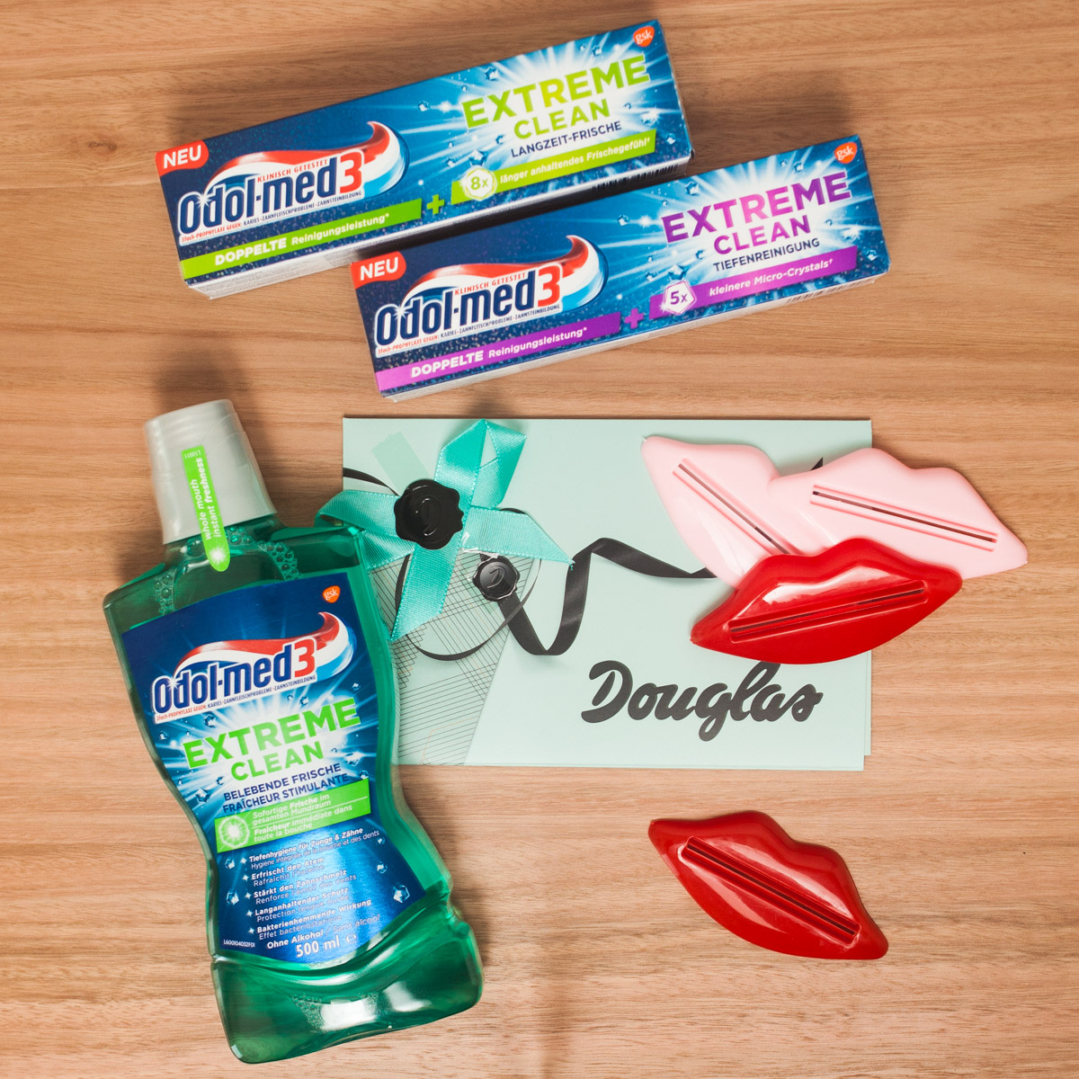 Odol-med3 Extreme Zahncreme Mundwasser Tiefenreinigung Frische Verlosung-2