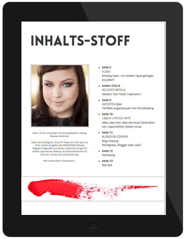 MAGIMANIA Beauty Mag Issue 2 Inhaltsstoff