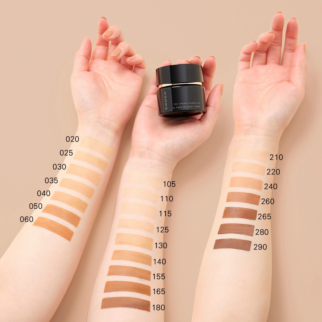 SUQQU Cream Foundation Swatches Shades Colors welche Farbe Nuancen
