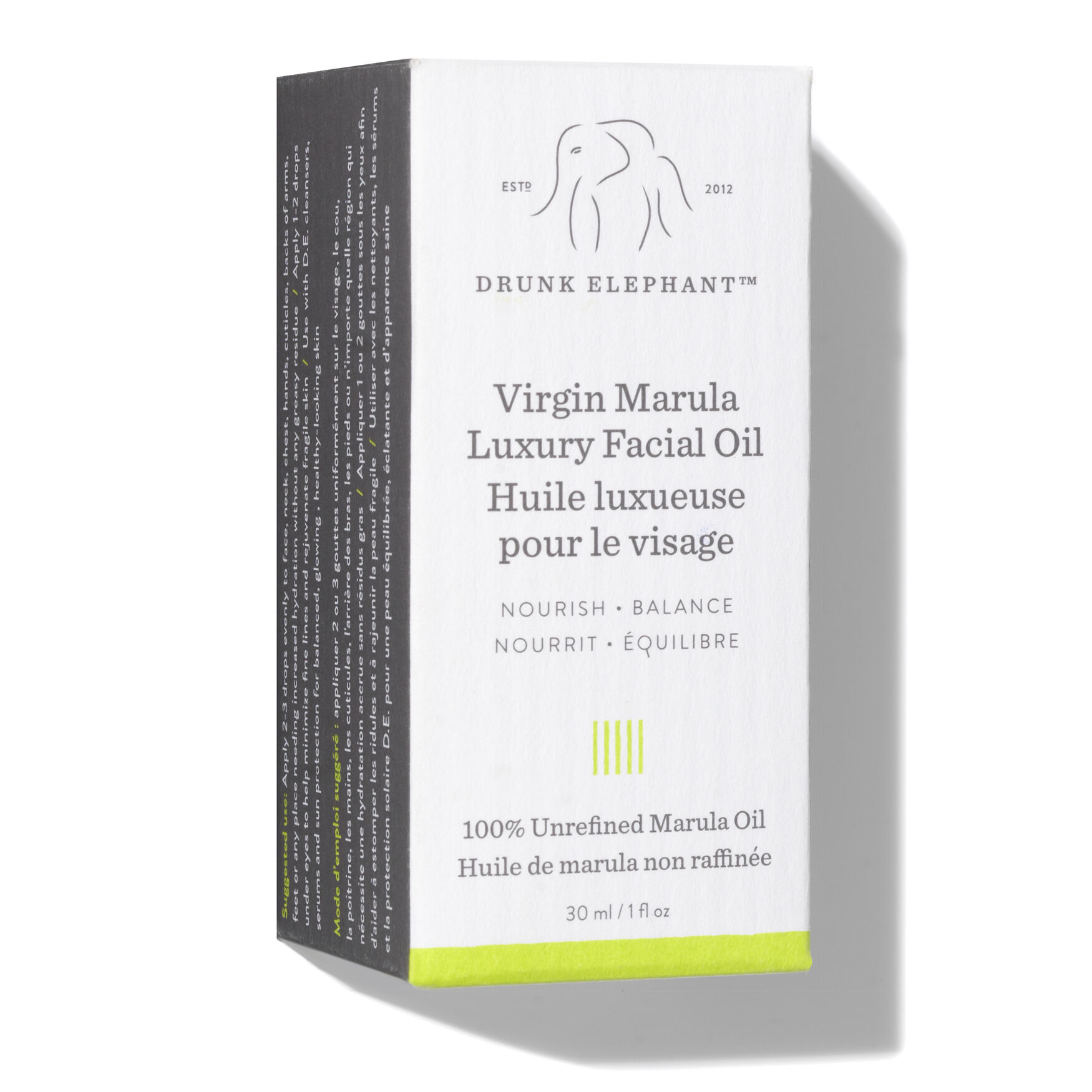 Drunk Elephant Virgin Marula Luxury Facial Oil Marulaöl Karton Box