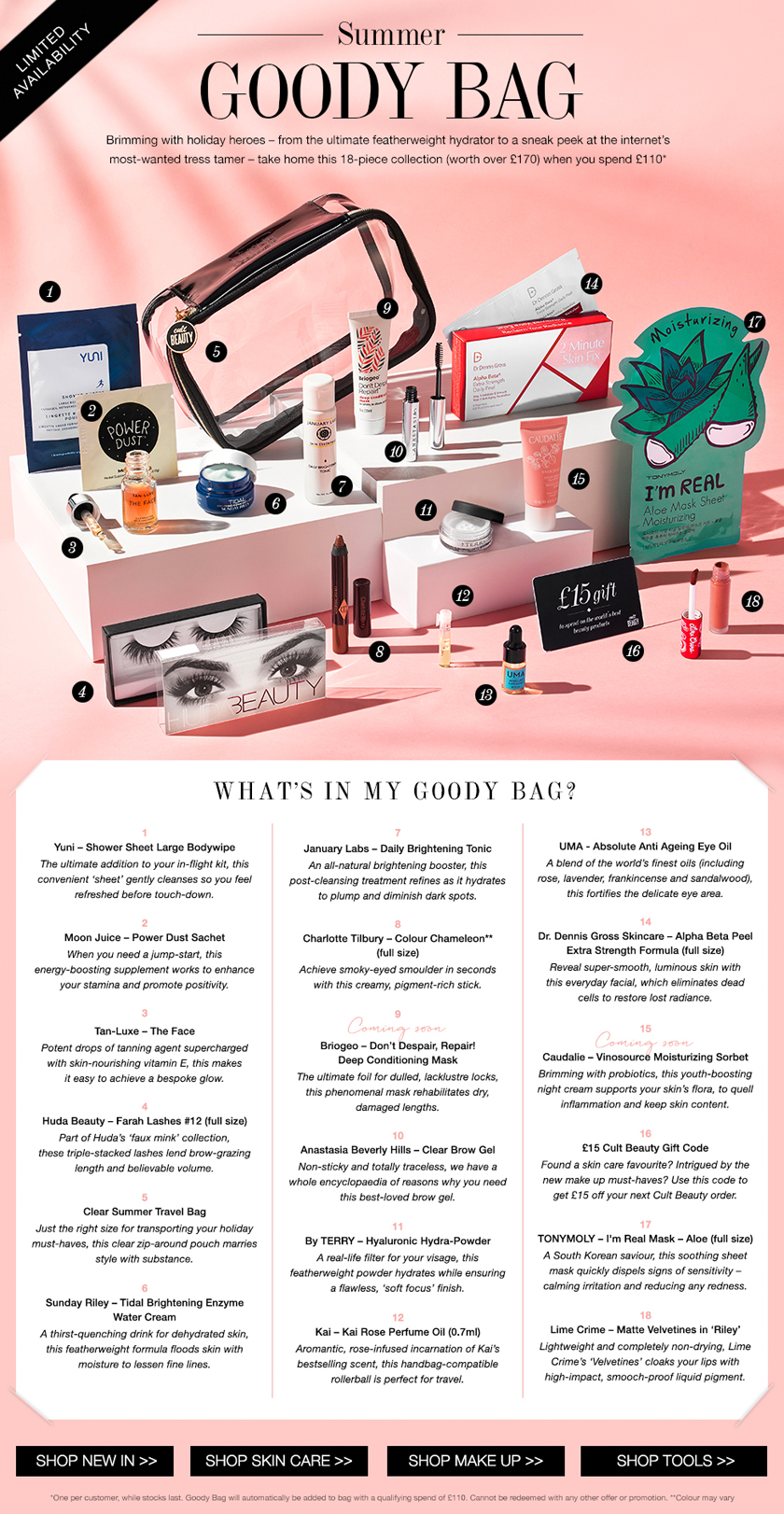 CULT BEAUTY Goody Bag Summer 2017