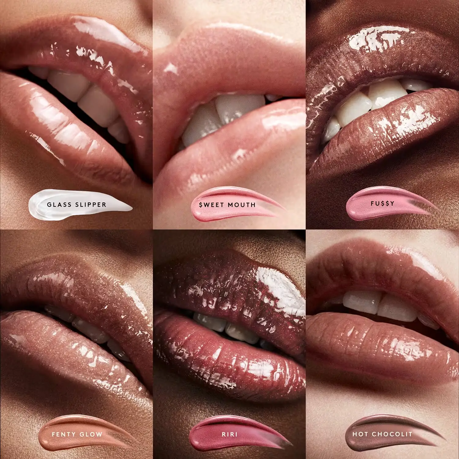 FENTY BEAUTY Gloss Bomb Universal Lip Luminizer Swatches Light
