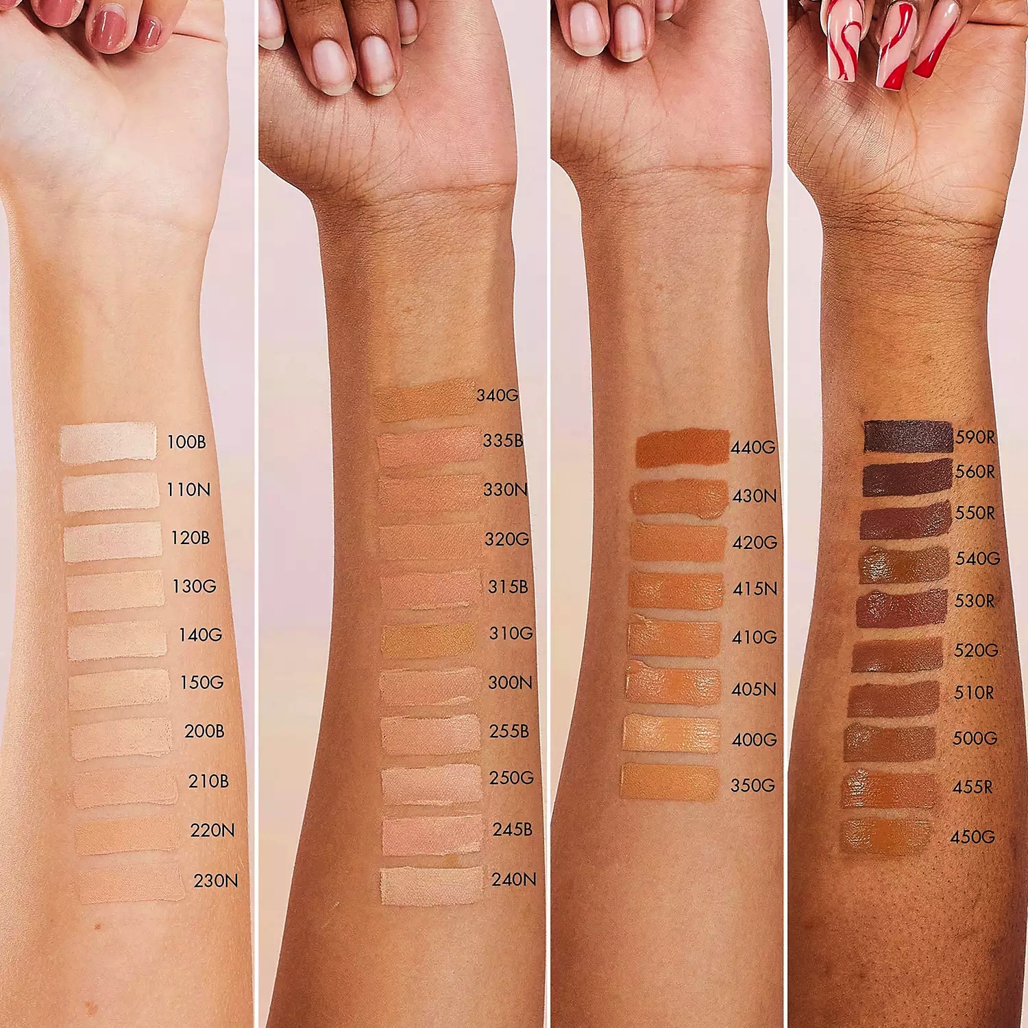 HUDA BEAUTY FauxFilter Luminous Matte Foundation welche Farbe Swatches Shades Colors Nuancen
