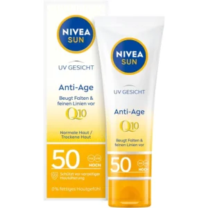 NIVEA SUN Anti-Age Sonnenschutz Q10 SPF 50 Gesicht Erfahrungen Review Test Empfehlung