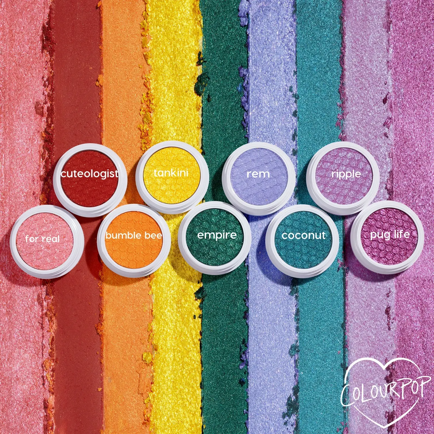 COLOURPOP Super Shock Shadows Eyeshadows Rainbow Colors
