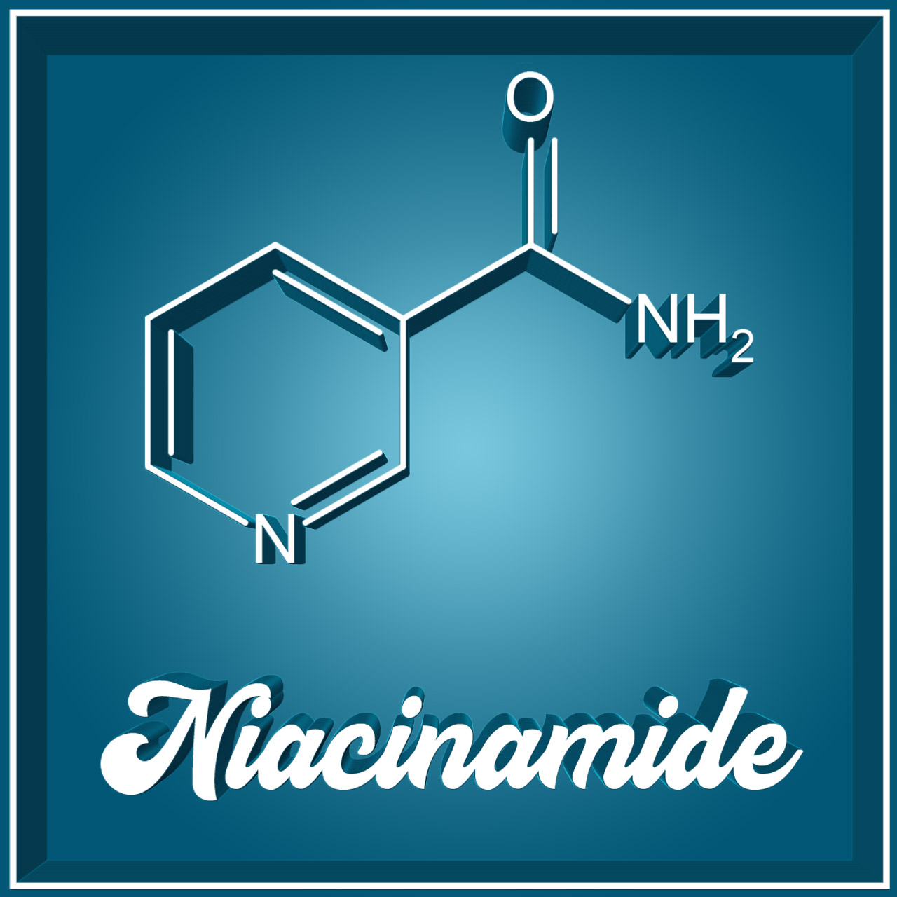 Niacinamid Molekül Molekularstruktur Niacinamid Molecule