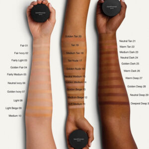 BARE MINERALS Matte Foundation SPF 15 Mineral Makeup Swatches Shades Colors welche Farbe