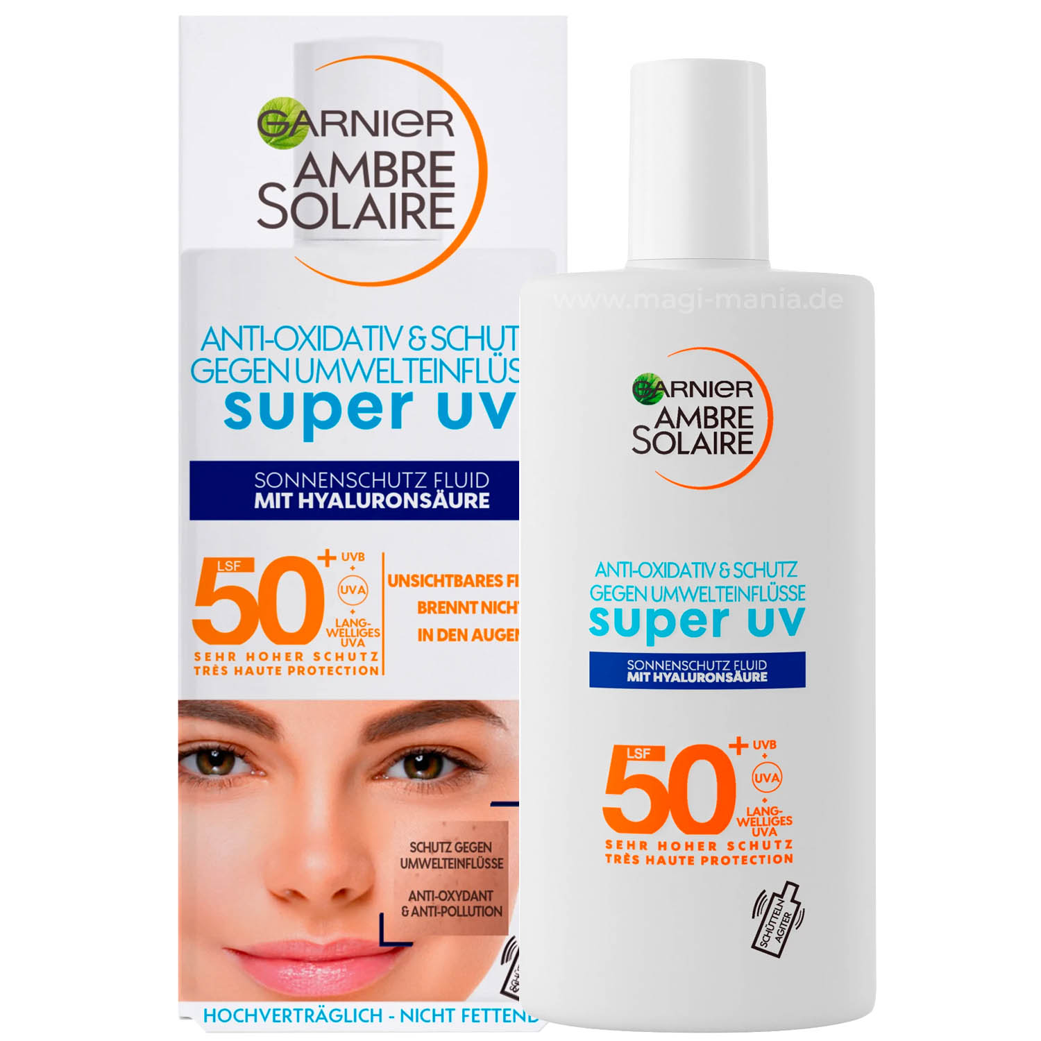 GARNIER AMBRE SOLAIRE Super UV Sonnenschutz-Fluid SPF 50 Anti-oxidativ LRP Shaka Dupe Alternative La Roche-Posay Sonnencreme kaufen bestellen