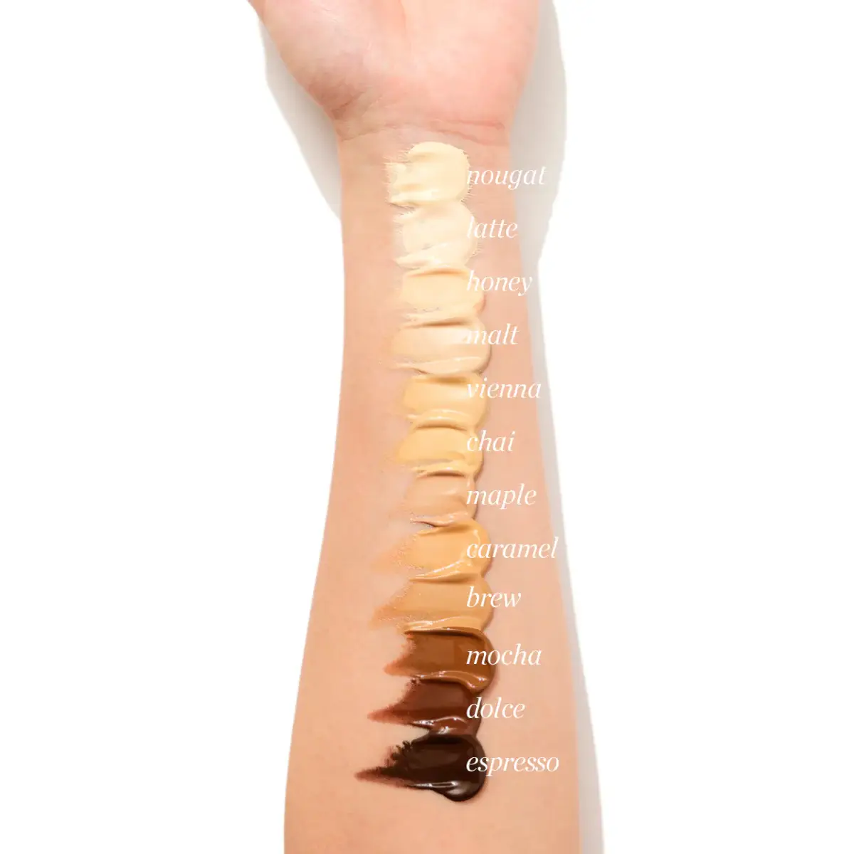 ERE PEREZ Oat Milk Foundation Swatches Hautfarbe Shades Colors