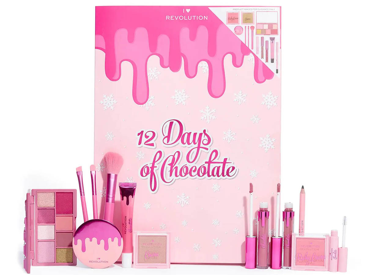 I HEART REVOLUTION Adventskalender 2021 Inhalt 12 Days of Chocolate Makeup