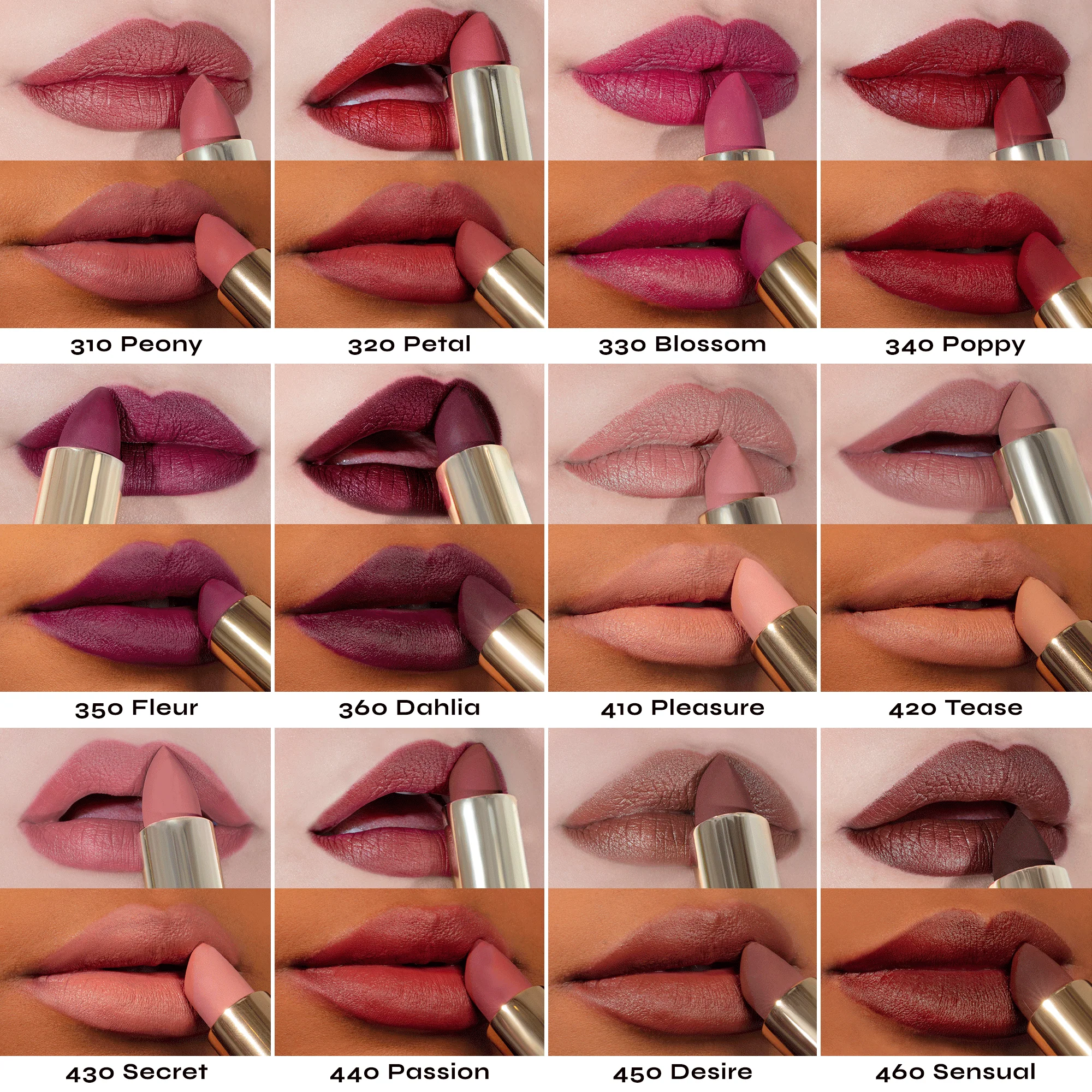 MILANI Color Fetish Matte Lipstick Swatches Shades Colors