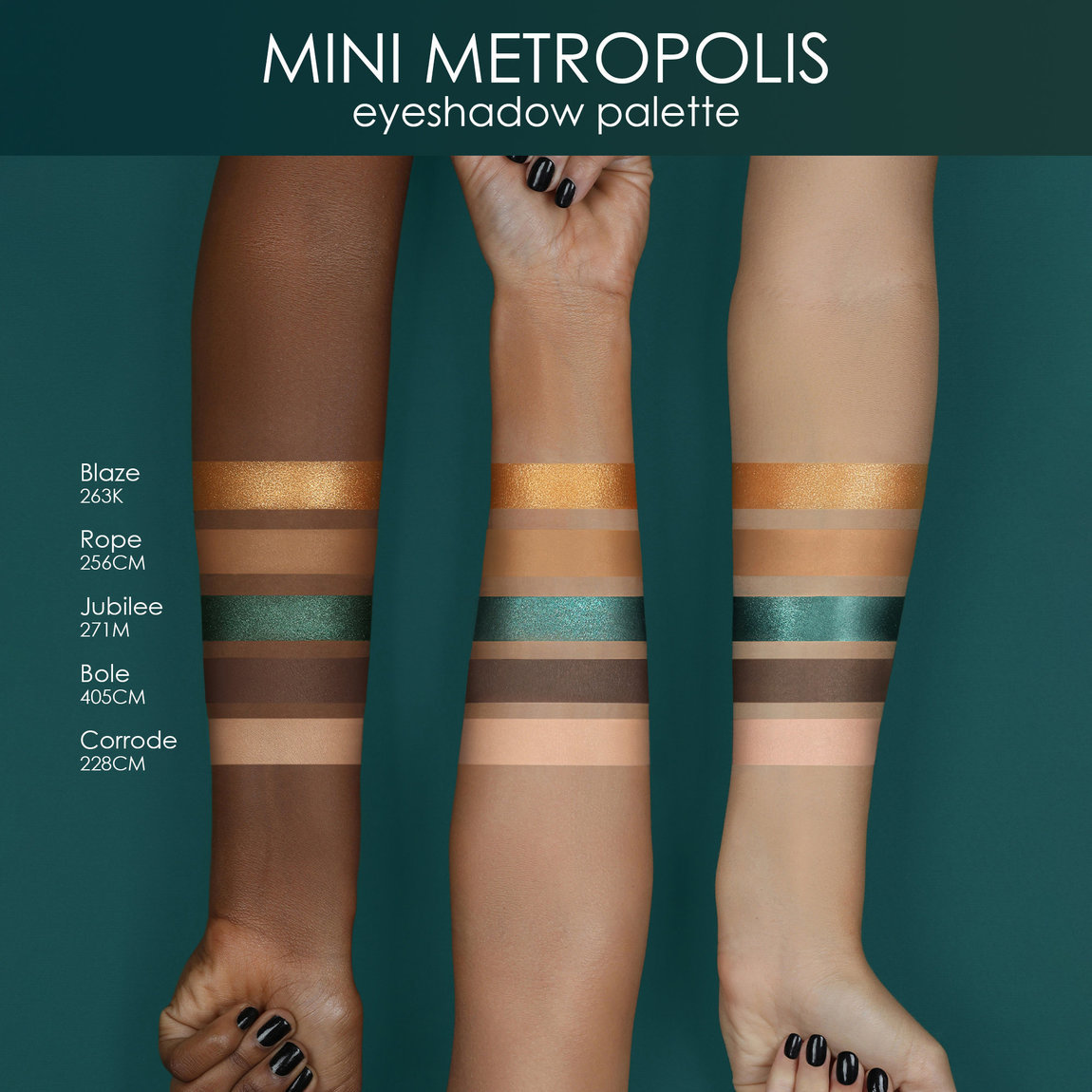 Natasha Denona Mini Metropolis Eyeshadow Palette Swatches Shades Farben