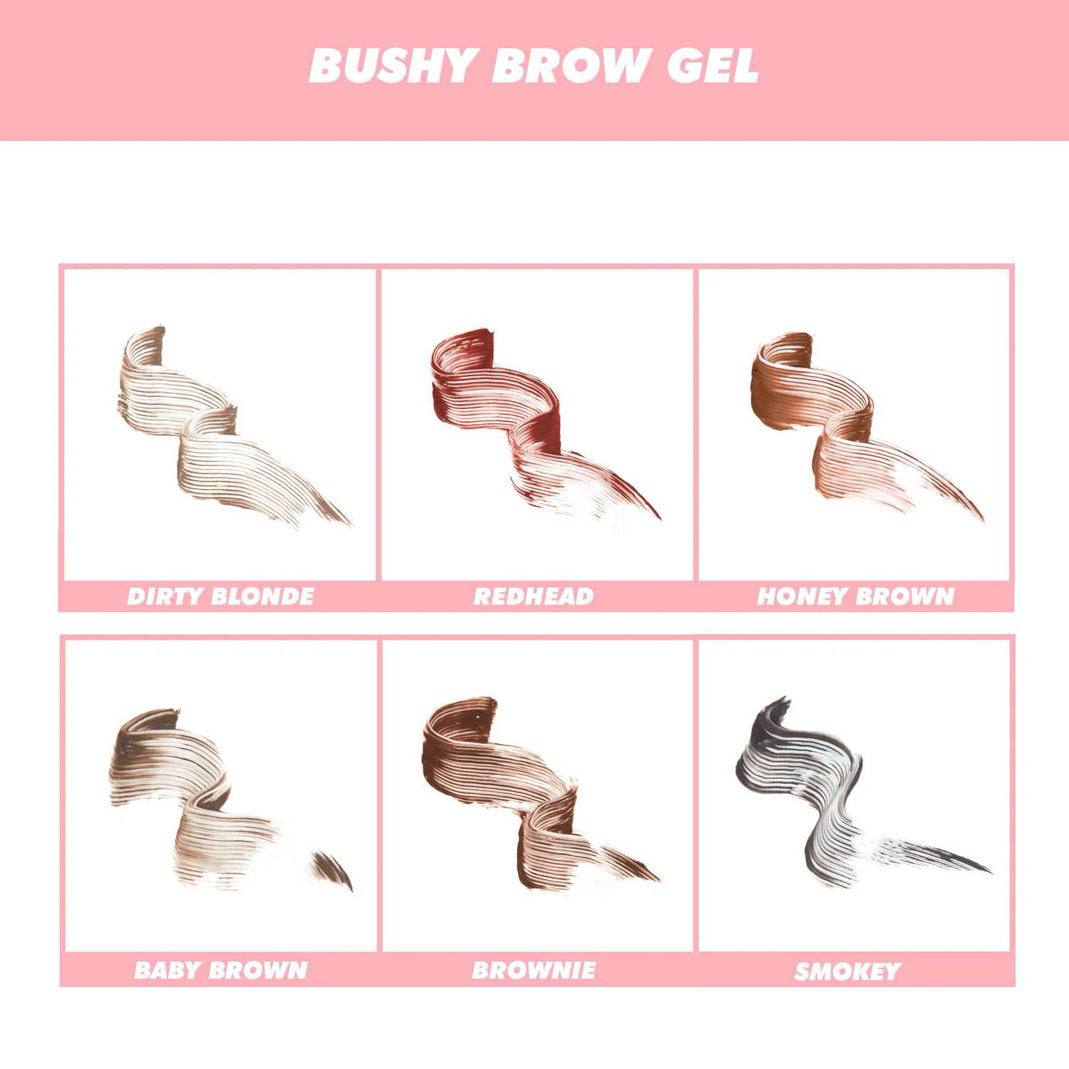LIME CRIME Bushy Brow Gel Swatches Shades Farben