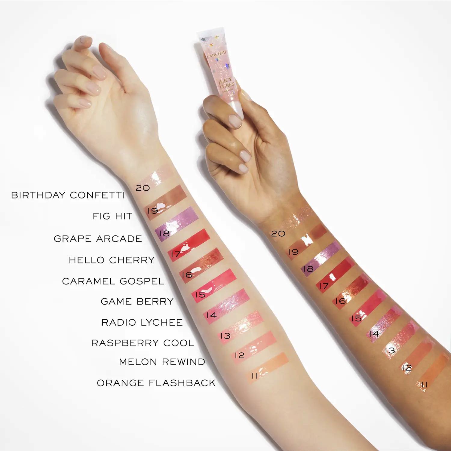 LANCOME Juicy Tubes Swatches Colors Shades Farben Nuancen