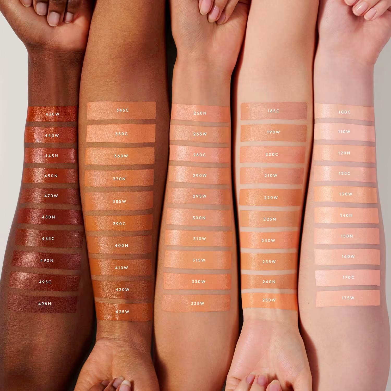 FENTY BEAUTY Were Even Concealer Swatches Shades 50 Colors