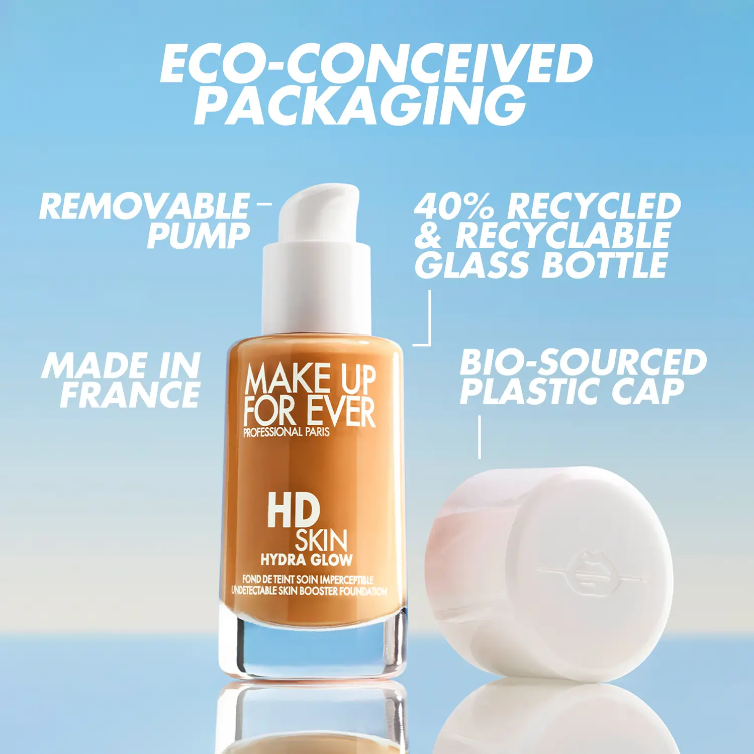 MAKE UP FOR EVER HD Skin Hydra Glow Foundation Verpackung Pumpe