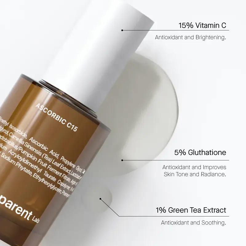 TRANSPARENT LAB Ascorbic C15 Serum Vitamin C E Ferulasaeure