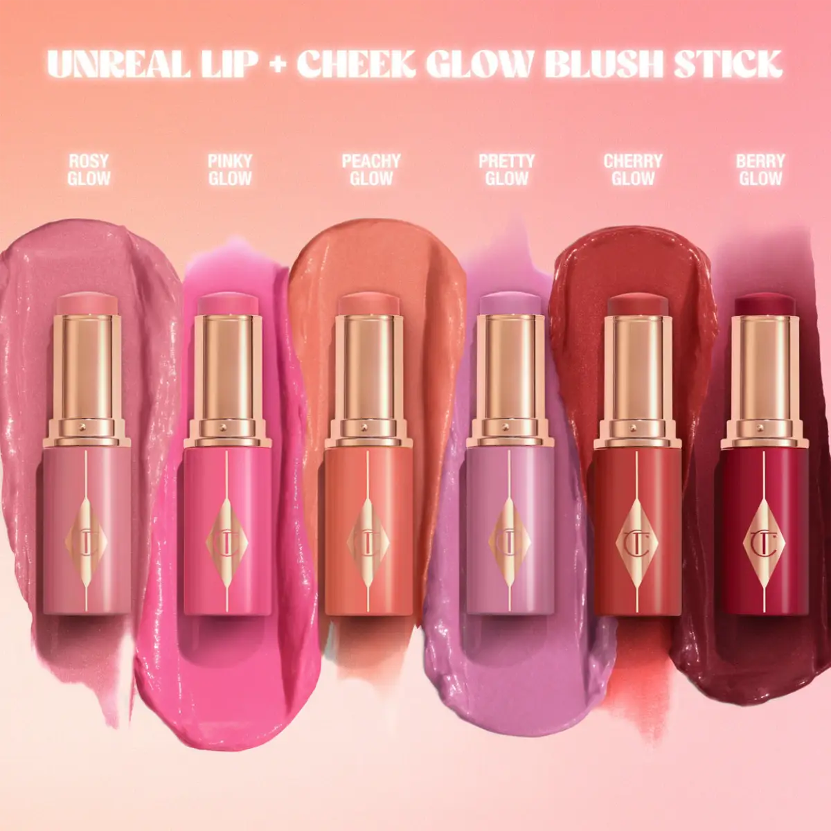 CHARLOTTE TILBURY Unreal Lip Cheek Glow Blush Stick Shades