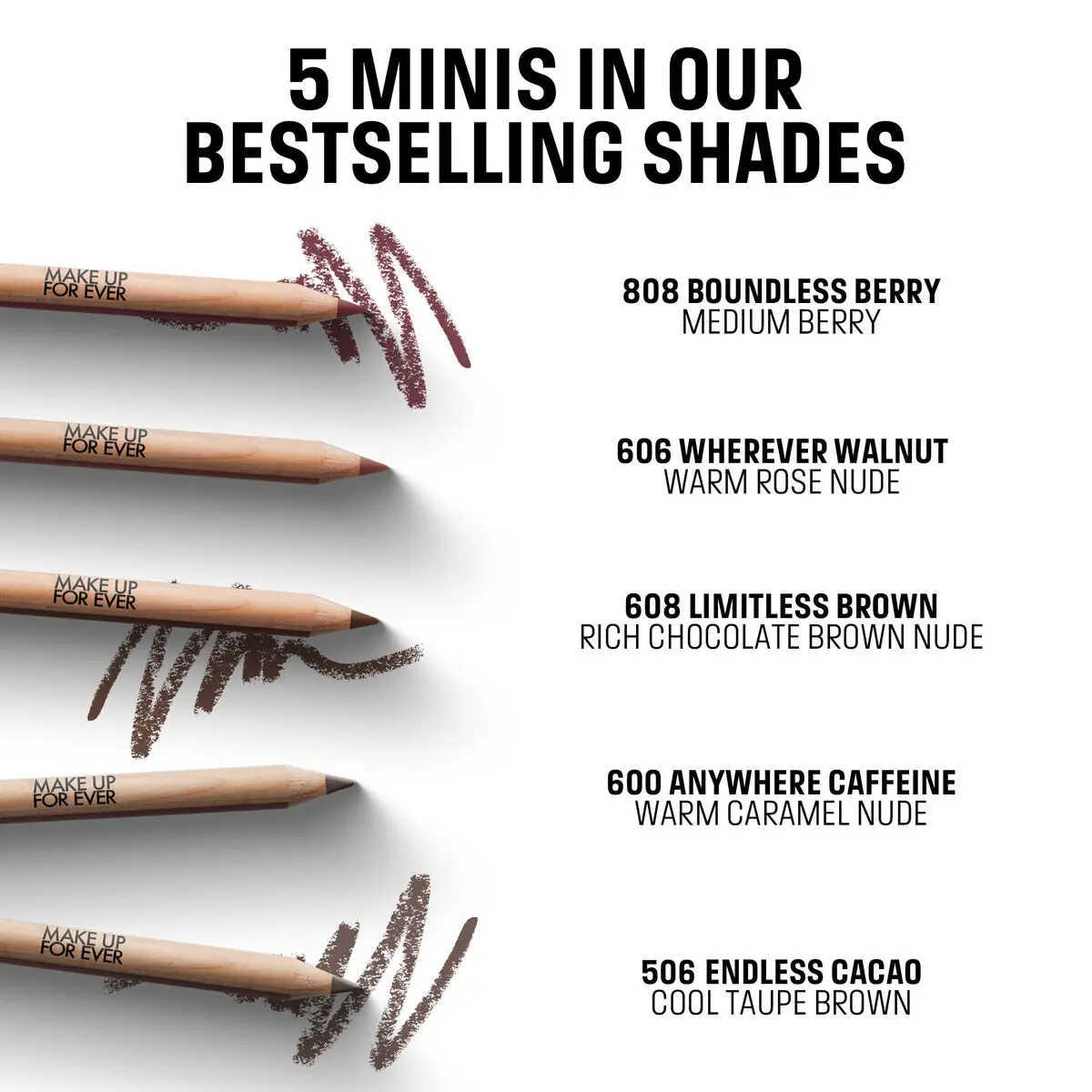 MAKE UP FOR EVER Artist Color Pencil Set Swatches Shades Colors