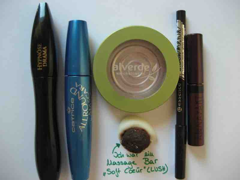 Abgaenge_September_Lancome Hyponse Drama_catrice Allround Mascara_Alverde Pastell rose_Lush Soft Coeur_essence Blackmania_Annayake_Mascara