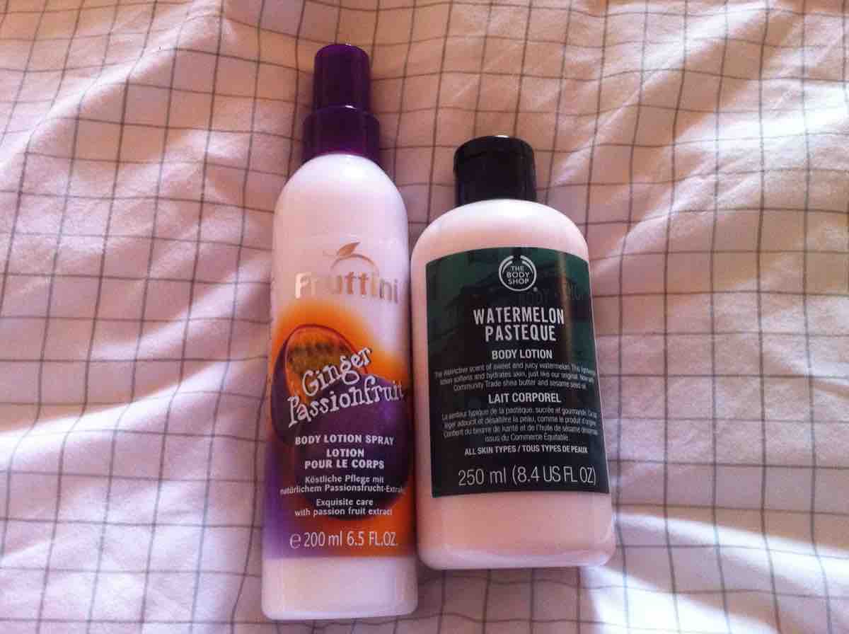 August_Zugänge_Fruttini Ginger Passionfruit_The Body Shop Watermelon Body Lotion2