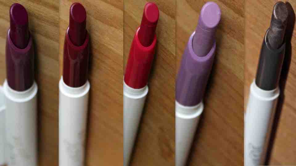 Meine ColourPop Lippie Stix: Flawless LBB, I Heart This, Brills, Wet