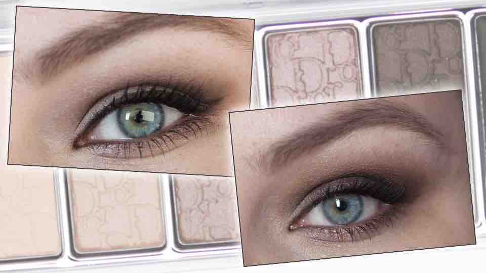 DIOR Eye Reviver Eyeshadow Palette Backstage Pro Makeup Looks Nude Smokey Eyes