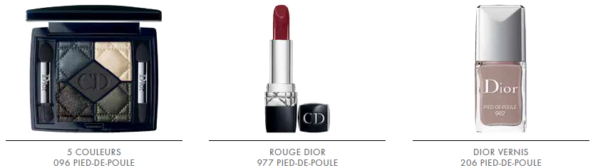 DIOR Noir Pied de Poule Look 5 Couleurs Collection 2014