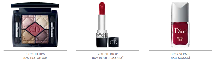 DIOR Rouge Trafalgar Look 5 Couleurs Collection 2014