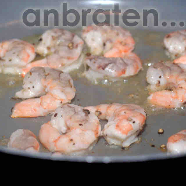 Garnelen-anbraten
