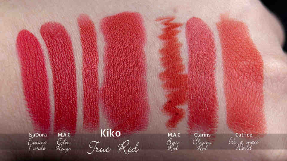 KIKO True Red 04 Long Lasting Lipstick Swatch