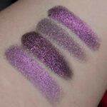 MAC Pinkluxe Glitter Young Punk TOO FACED Poison Plum FYRINNAE Alchemist Coarse feucht Tageslicht seitlich