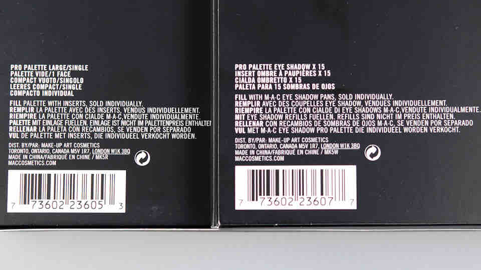 MAC Pro Palette Large & Eye Shadow x 15 Label