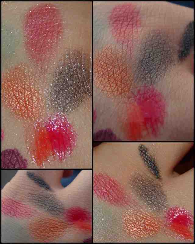 MAKEUP FACTORY Grey Red Orange Swatches MAKEUP FACTORY Grey Red Orange Swatches