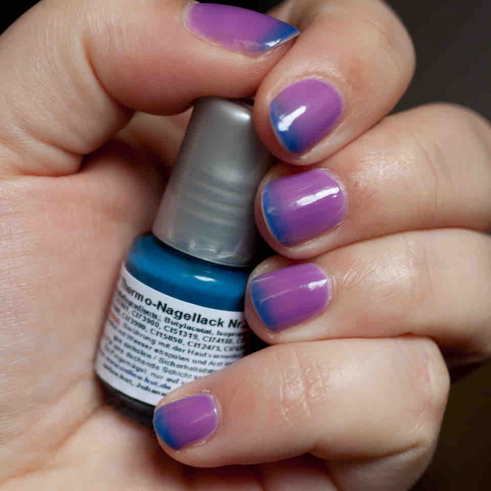 Thermo-Nagellack 23 - Petrol - Violett
