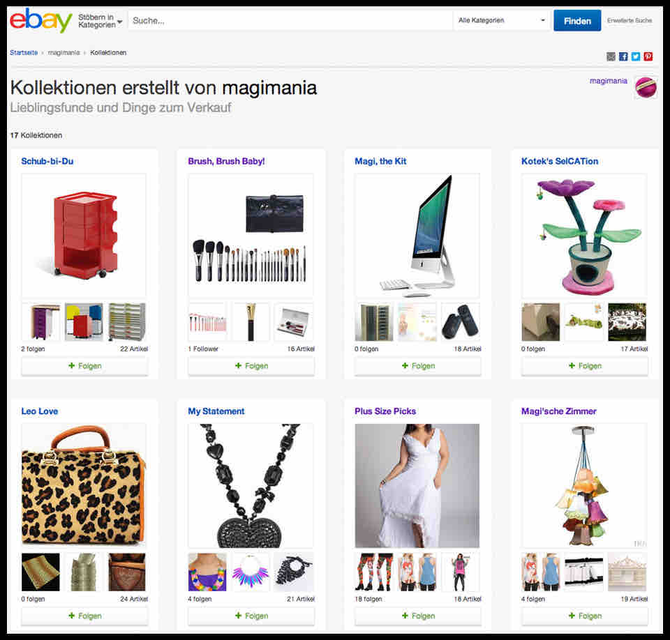 eBay Kollektionen MAGIMANIA