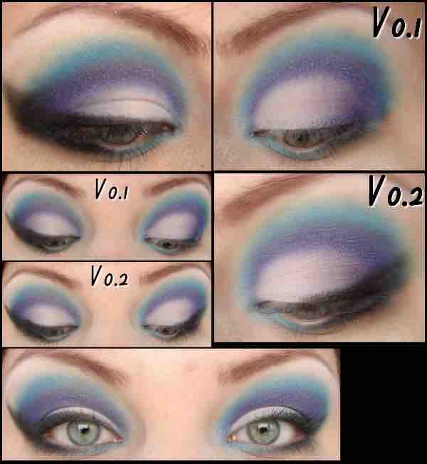 Kylie Minogue inspired: Blue Violet White Makeup (10)