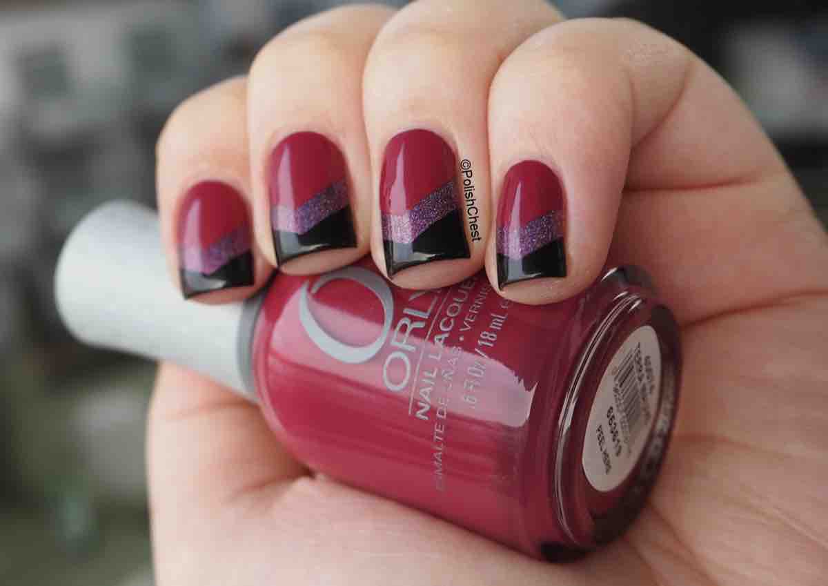 Chevron Nail Tutorial: Cirque Boudoir + ORLY Terra Mauve Nagellack