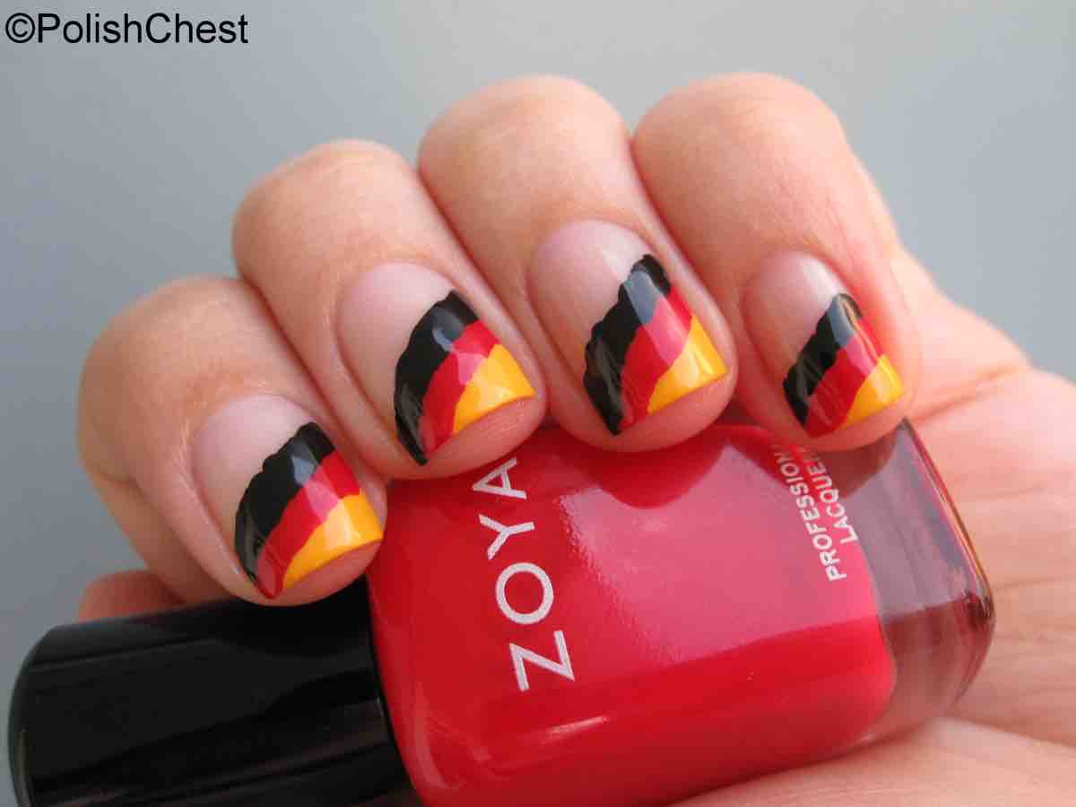 WM Nail Design Deutschlandflagge Nagellack