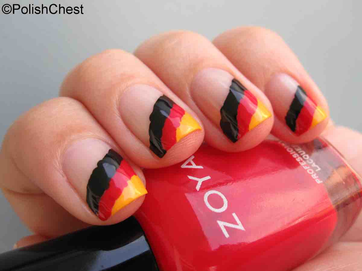 WM Nail Design Deutschlandflagge Nagellack